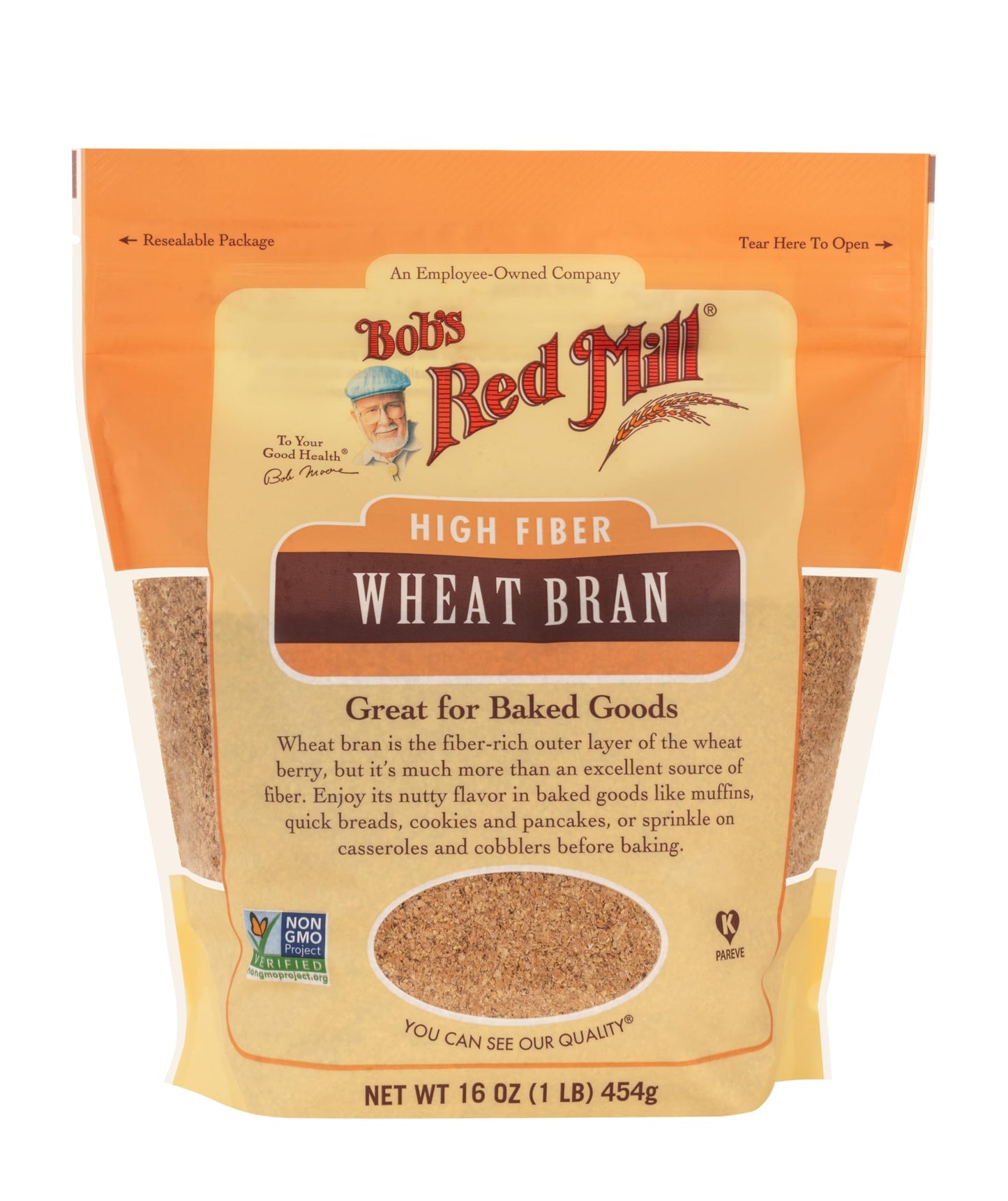 Product image of Bob's Red Mill Wheat Bran Non GMO Vegan Kosher 16 oz 16 oz Pack of 4
