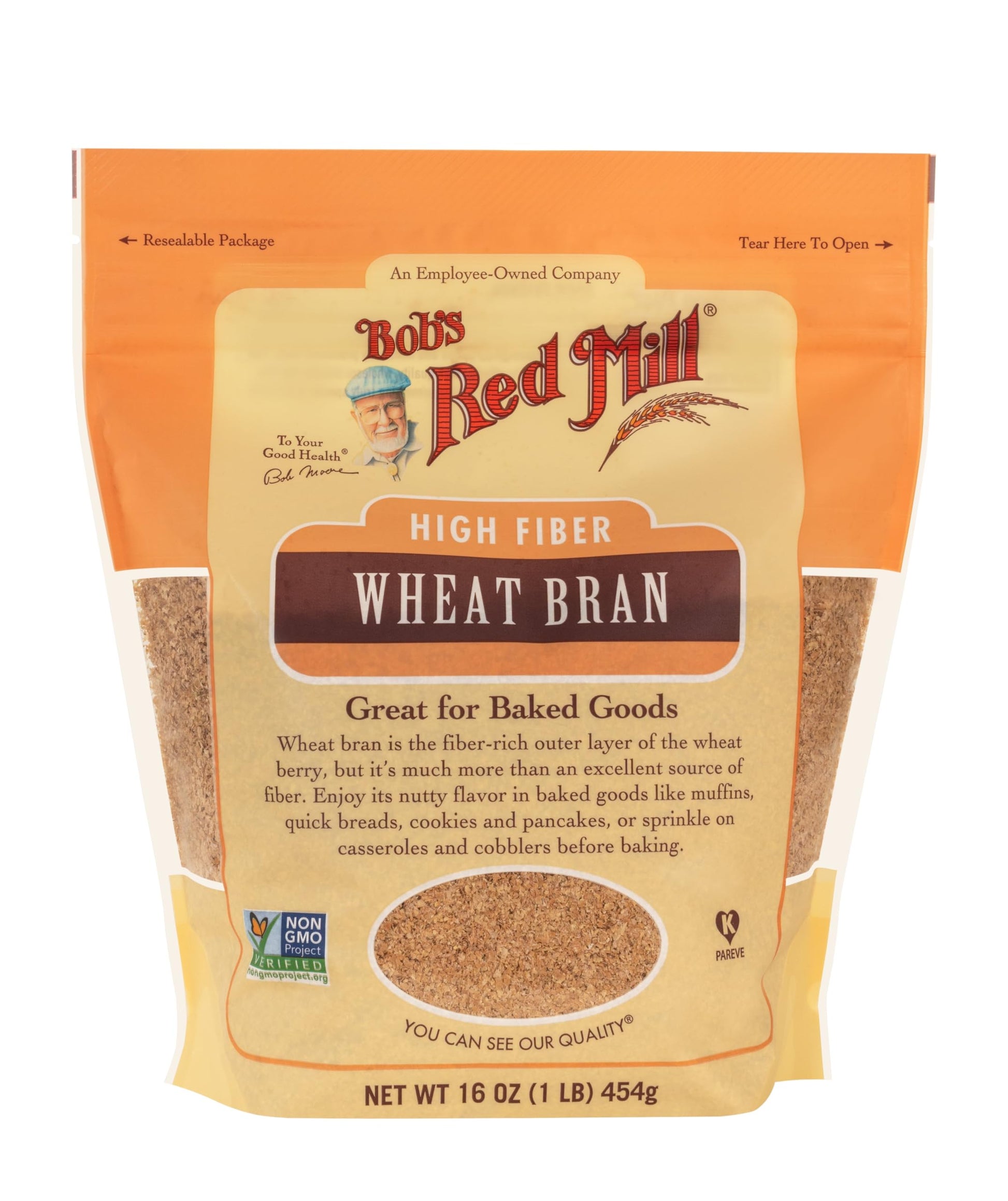 Product image of Bob's Red Mill Wheat Bran Non GMO Vegan Kosher 16 oz 16 oz Pack of 4