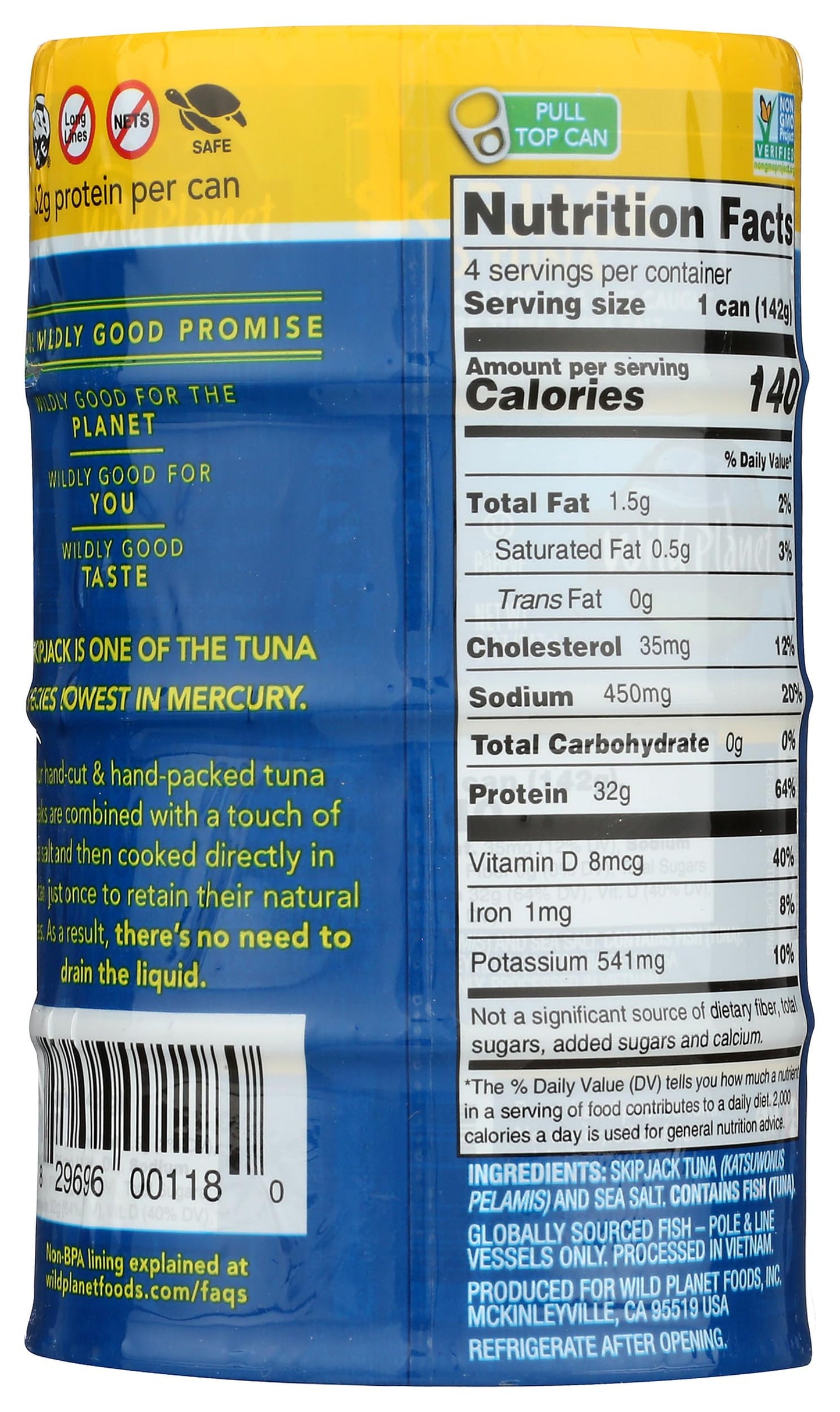 Product image of Wild Planet Skipjack Tuna 20 oz 20 oz Pack of 4