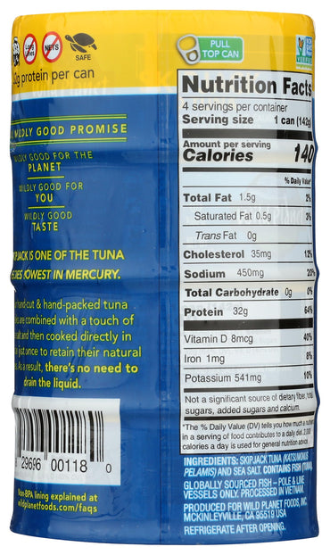 Product image of Wild Planet Skipjack Tuna 20 oz 20 oz Pack of 4