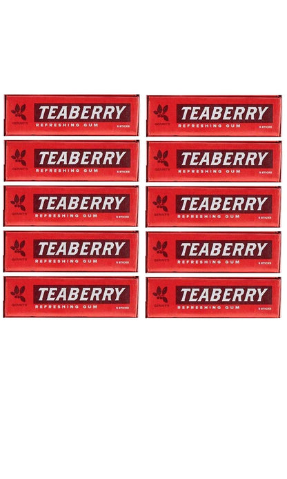 Product image of FOTE HOME GOODS Teaberry Chewing Gum Classic Retro Nostalgic Flavor Pack of 10