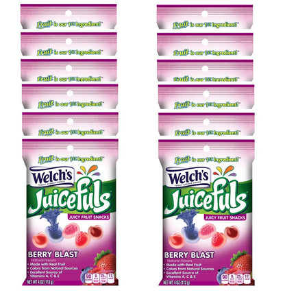 Product image of Welch's Juicefuls Berry Blast Fruit Snacks 4 oz 4 oz Pack of 12