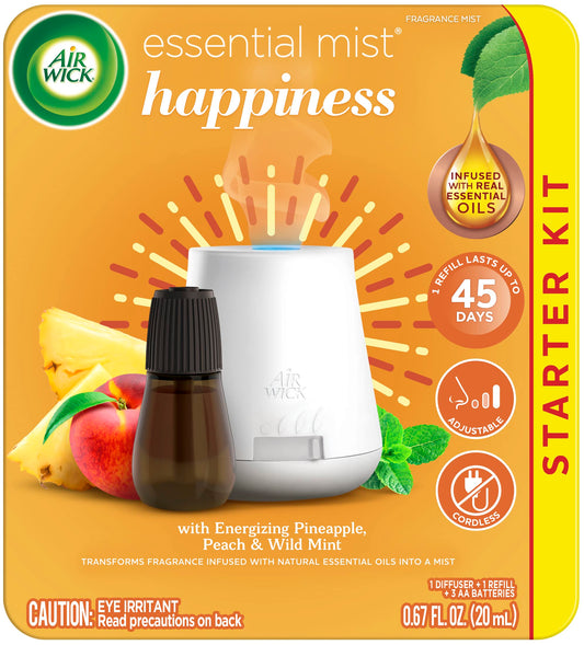Product image of Air Wick Essential Mist Starter Kit Diffuser Refill Joy Scent Essential Oils Diffuser Air Freshener 0.67 fl
