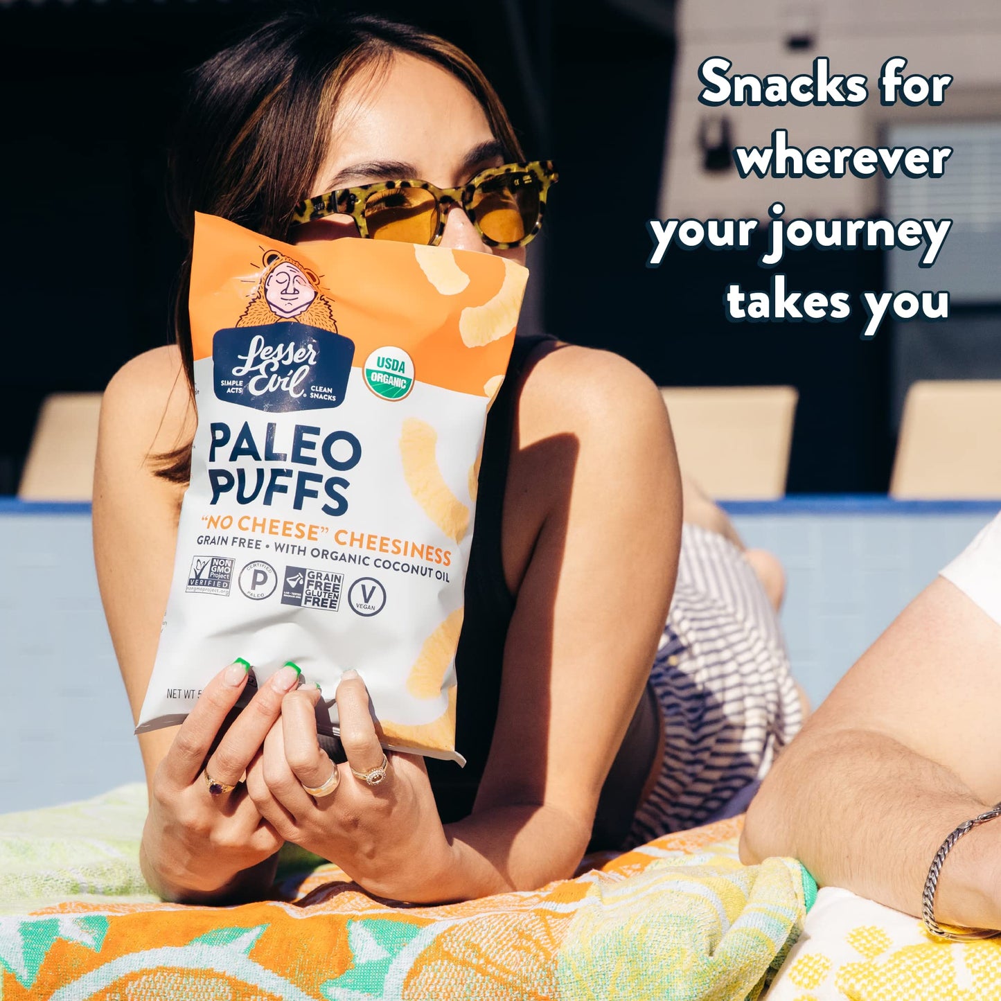 Product image of LesserEvil No Cheese Cheesiness Organic Paleo Puffs Grain Free Vegan Minimally Processed No Vegetable Oil 5