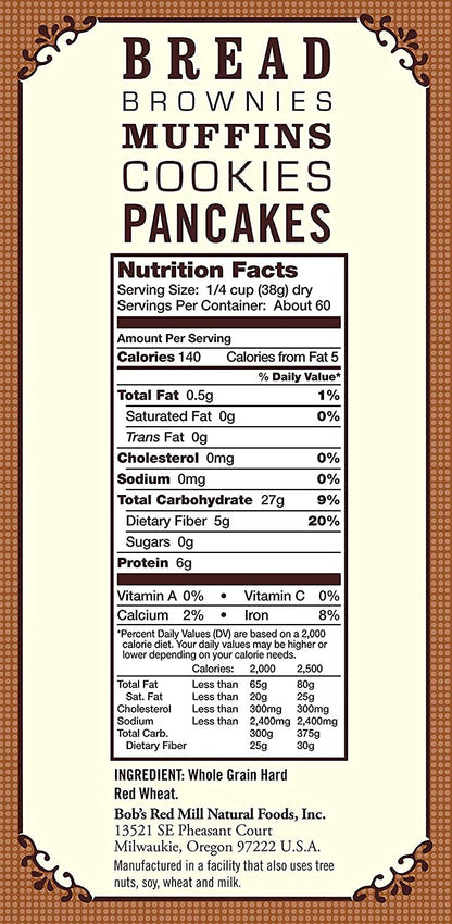 Product image of Bob's Red Mill Whole Wheat Flour 5 lb Pack of 3