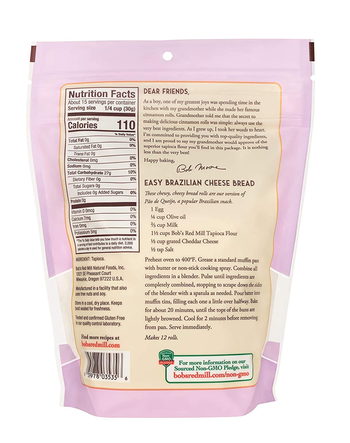 Product image of Bob's Red Mill Finely Ground Tapioca Flour 16 oz 16 oz Pack of 3