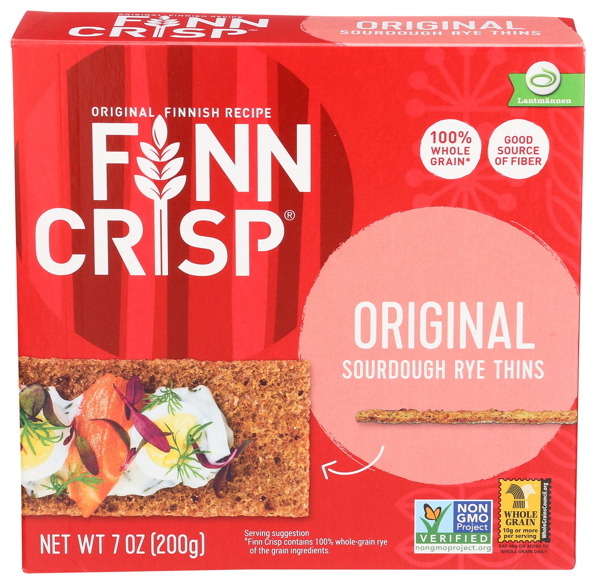 Product image of Finn Crisp Sourdough Rye Thins Original Crispbread Boxes 7 oz 7 oz Pack of 9