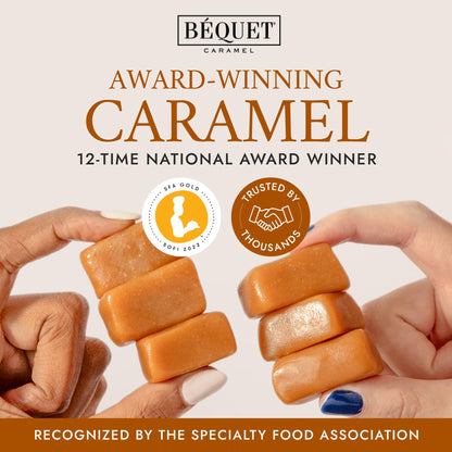 Product image of Béquet Caramel Celtic Sea Salt Caramel Gourmet Candy Individually Wrapped Kosher Gluten Free Made in