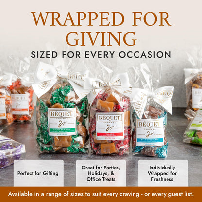 Product image of Béquet Caramel Celtic Sea Salt Caramel Gourmet Candy Individually Wrapped Kosher Gluten Free Made in