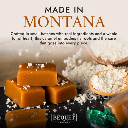 Product image of Béquet Caramel Celtic Sea Salt Caramel Gourmet Candy Individually Wrapped Kosher Gluten Free Made in