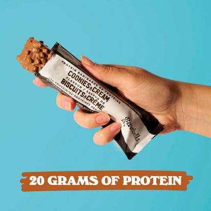 Product image of BAREBELLS Protein Bars Cookies and Cream Protein 1g Sugar Chocolate On-The-Go Snack and Breakfast Bars 0.71