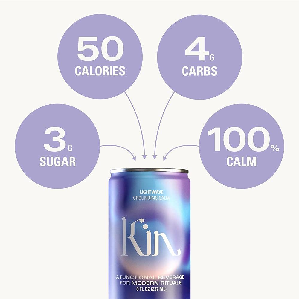 Product image of Kin Euphorics Lightwave Non-Alcoholic Spirits Lavender-Vanilla Ginger and Birch Nootropic Botanic Adaptogen