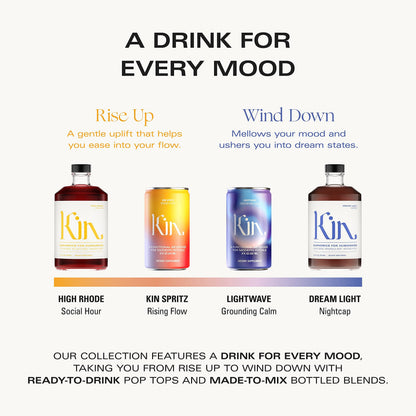 Product image of Kin Euphorics Lightwave Non-Alcoholic Spirits Lavender-Vanilla Ginger and Birch Nootropic Botanic Adaptogen
