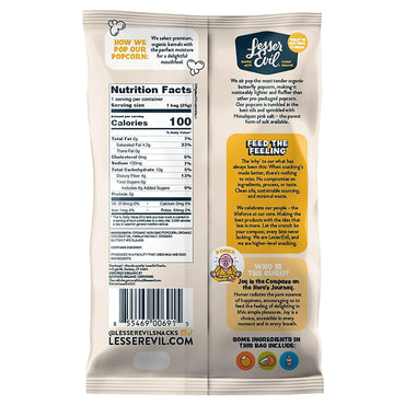 Product image of LesserEvil Organic Popcorn Himalayan Gold 0.88 oz 0.88 oz Pack of 18