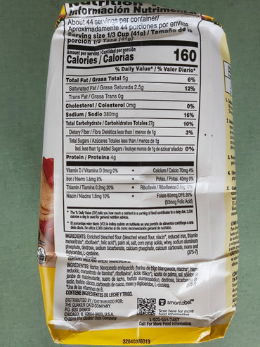 Product image of Quaker Harina Preparada para Tortillas Tortilla Flour 4 lb Bag Pack of 2