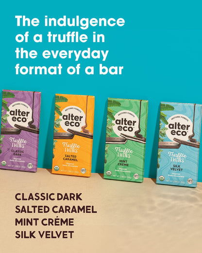 Product image of Alter Eco Chocolate Candy Mint Creme Truffle Thins Gluten-Free Non-GMO Fair Trade No Additives or Artificial