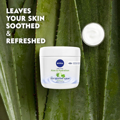Product image of NIVEA Aloe and Hydration Body Cream Moisturizing 13.52 oz 13.52 oz