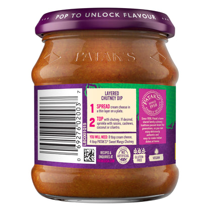 Product image of Patak's Sweet Mango Chutney Mild Mangos and Spices No Artificial Flavors or Colors Gluten-Free Vegetarian 12
