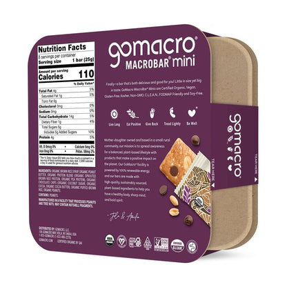 Product image of GoMacro Organic Peanut Butter Chocolate Chip Mini MacroBars Snack Food Bars 7.2 oz 7.2 oz Pack of 8