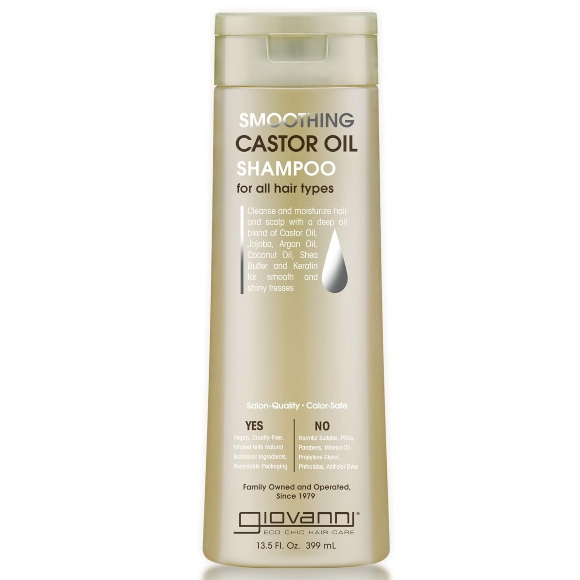 Product image of GIOVANNI Smoothing Castor Oil Shampoo Liquid For All Hair Types Moisturizes Hair and Scalp Hydrates and