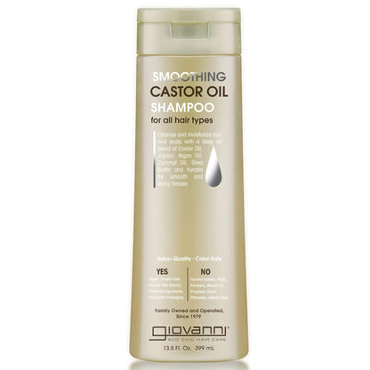 Product image of GIOVANNI Smoothing Castor Oil Shampoo Liquid For All Hair Types Moisturizes Hair and Scalp Hydrates and