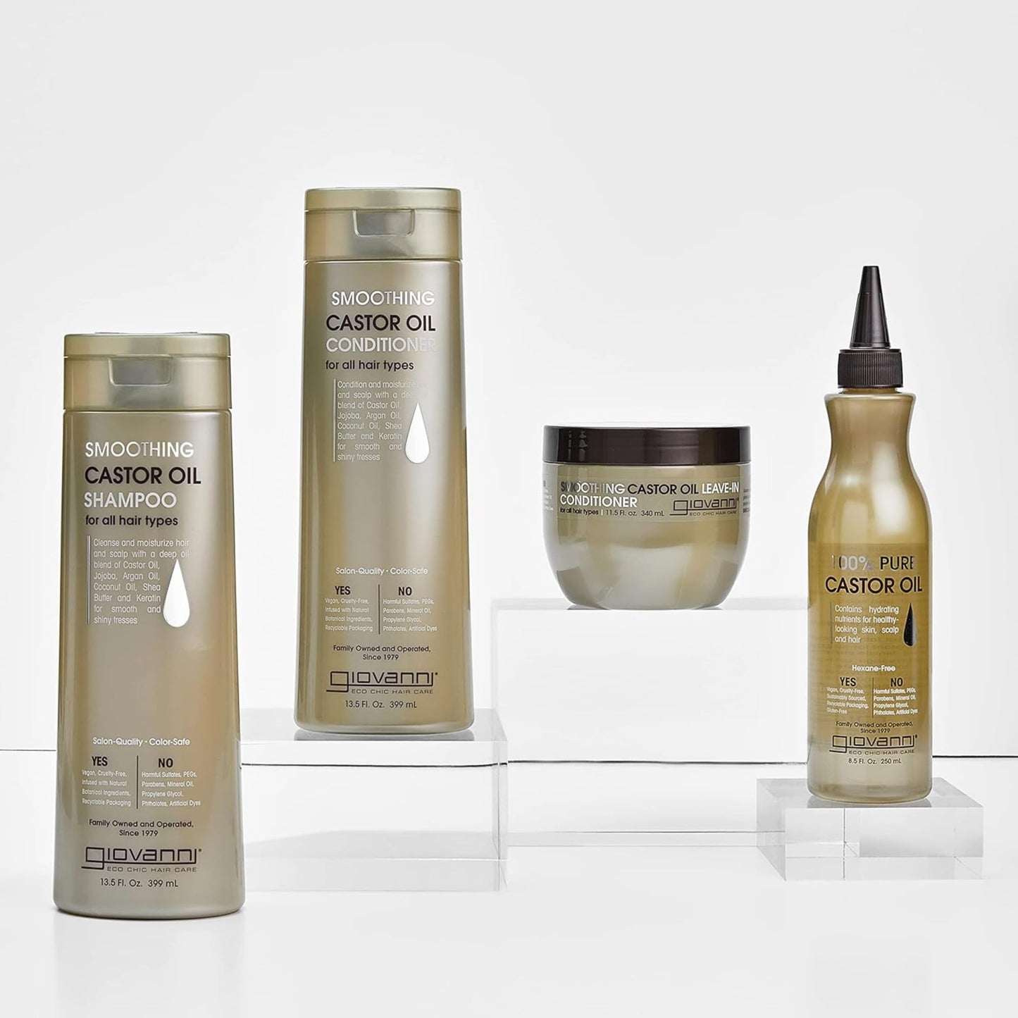 Product image of GIOVANNI Smoothing Castor Oil Shampoo Liquid For All Hair Types Moisturizes Hair and Scalp Hydrates and