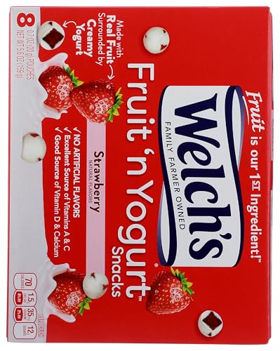 Product image of Welch's Fruit n Yogurt Strawberry Fruit Snacks 0.7 oz 8 ct 0.7 oz 8 Count
