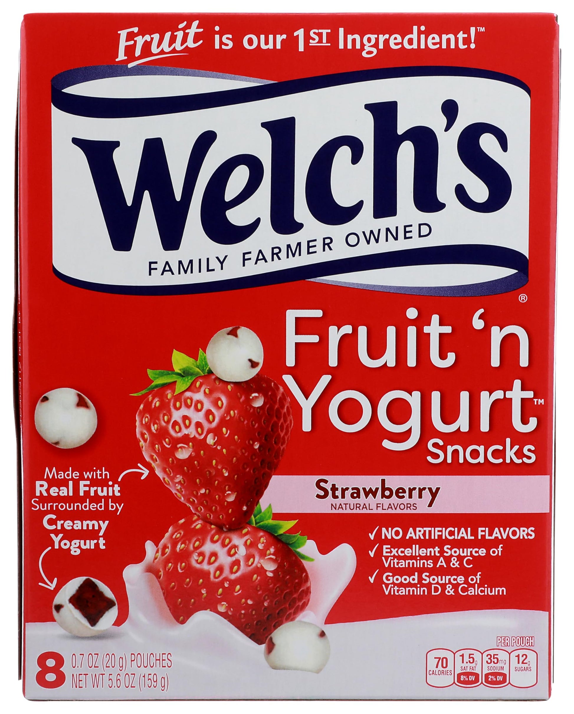 Product image of Welch's Fruit n Yogurt Strawberry Fruit Snacks 0.7 oz 8 ct 0.7 oz 8 Count