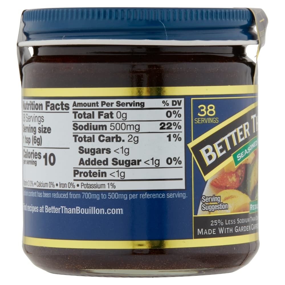 Product image of Better Than Bouillon All Natural Reduced Sodium Vegetable Base Made Seasoned Vegetables 8 oz 8 oz Pack of 2