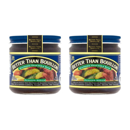Product image of Better Than Bouillon All Natural Reduced Sodium Vegetable Base Made Seasoned Vegetables 8 oz 8 oz Pack of 2