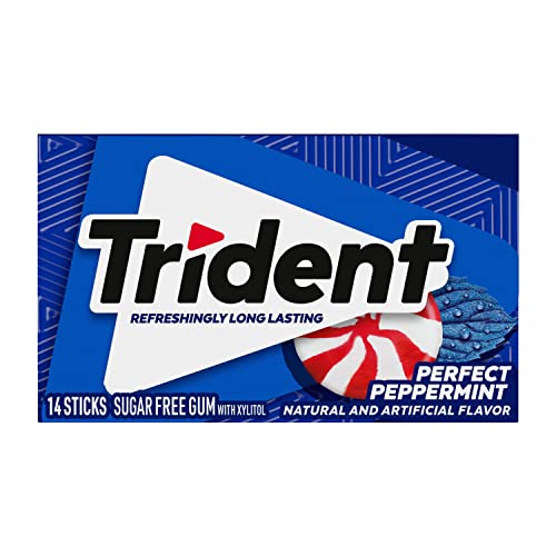 Product image of Trident Perfect Peppermint Sugar Free Gum 14 ct Pack of 10