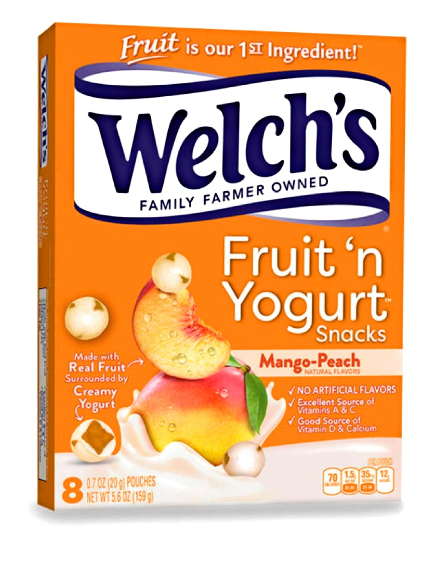 Product image of Welch's Fruit 'n Yogurt Mango-Peach Fruit Snacks 1 Pouches 0.7 oz 8 ct 0.7 oz 8 Count
