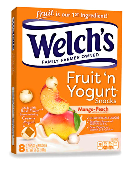 Product image of Welch's Fruit 'n Yogurt Mango-Peach Fruit Snacks 1 Pouches 0.7 oz 8 ct 0.7 oz 8 Count