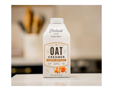 Product image of Elmhurst Caramel Macchiato Oat Creamer Non-Dairy 16 fl oz 16 fl oz