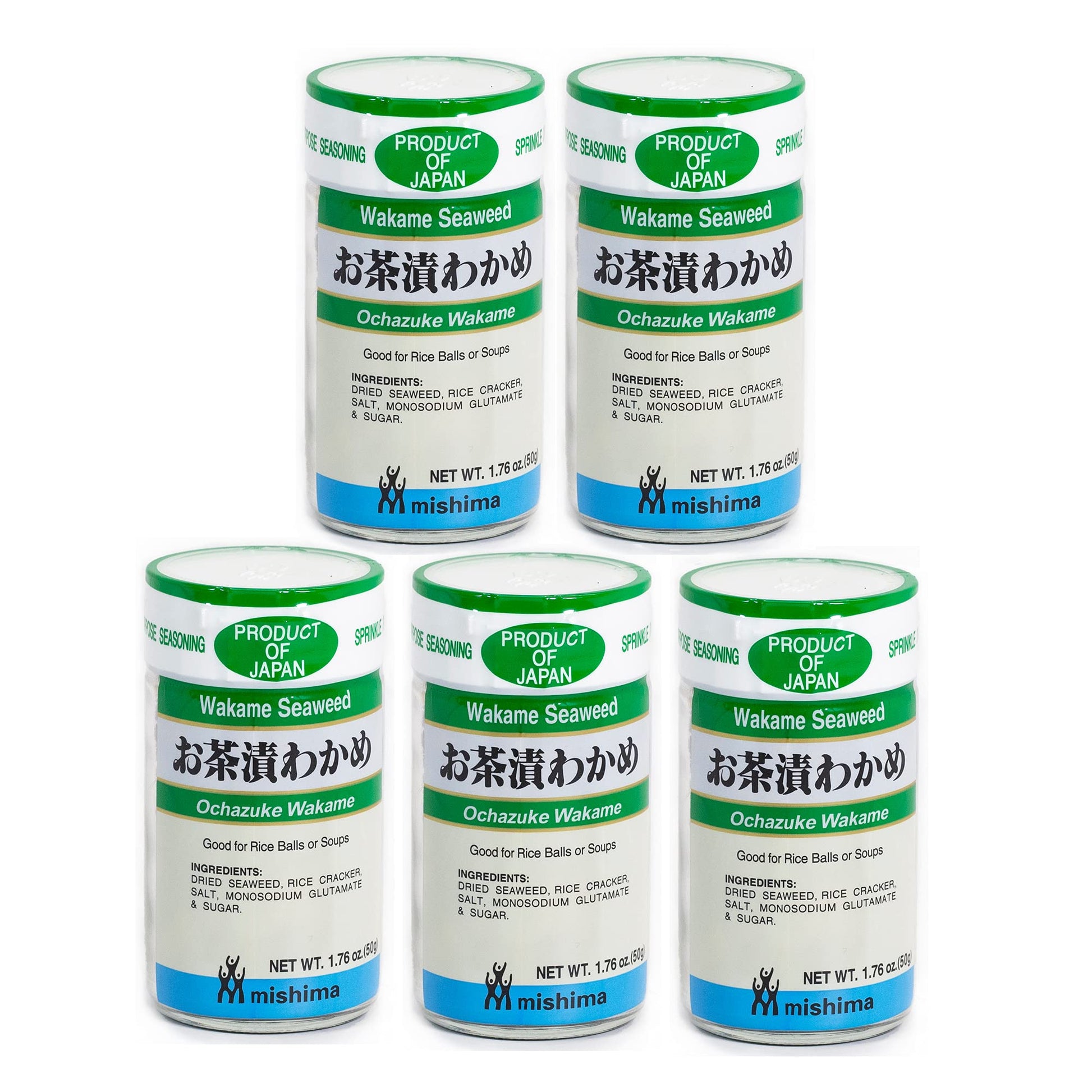 Product image of Mishima Ochazuke Wakame Furikake Rice Seasoning Prepared Seaweed and Sesame Product of Japan 1.76 oz 1.76 oz