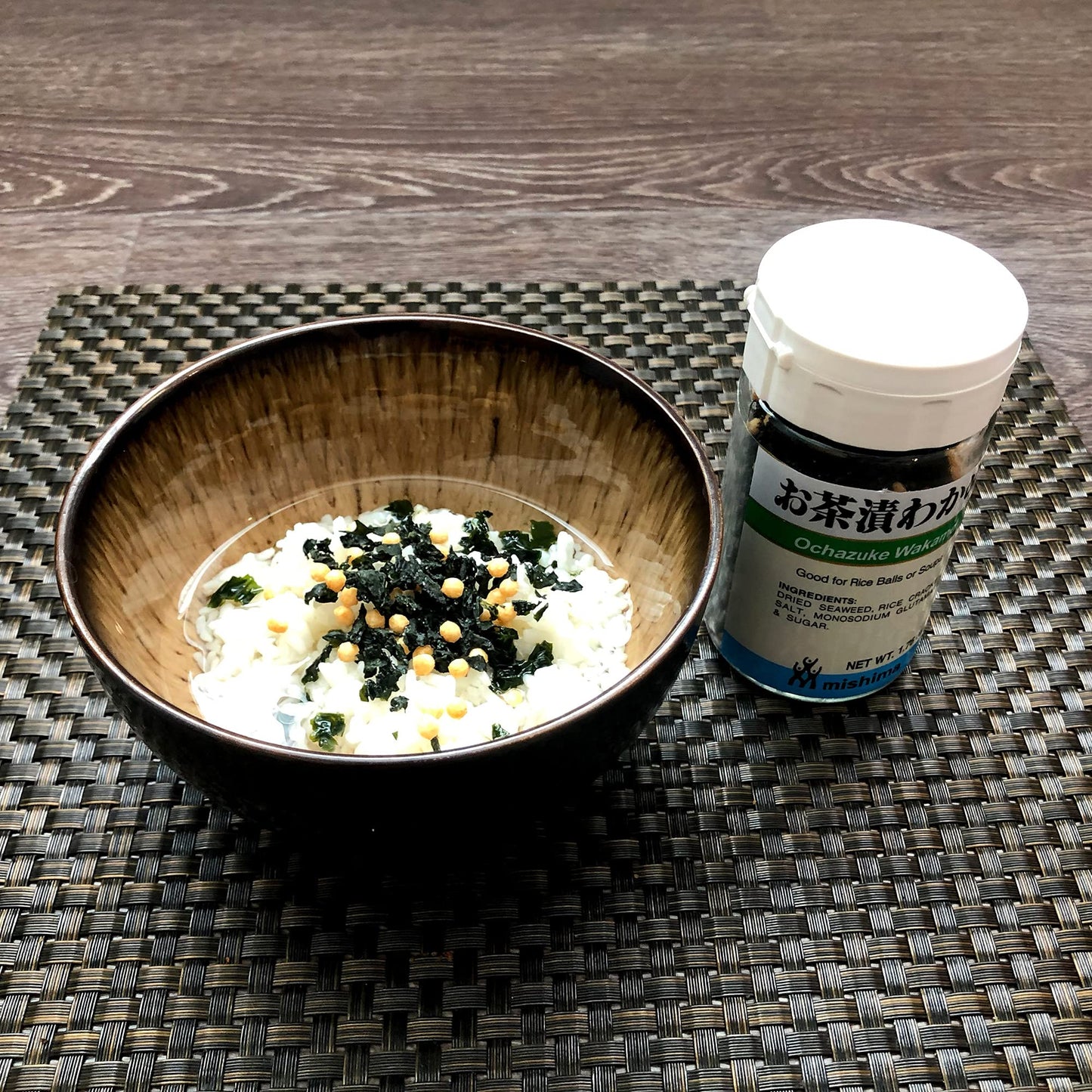 Product image of Mishima Ochazuke Wakame Furikake Rice Seasoning Prepared Seaweed and Sesame Product of Japan 1.76 oz 1.76 oz