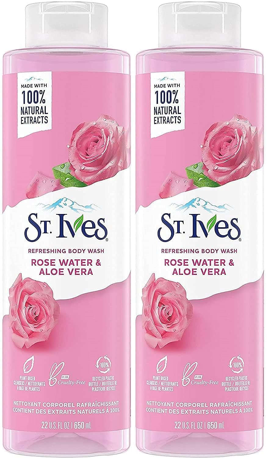 Product image of St. Ives Refreshing Body Wash Rose Water and Aloe Vera 22 Fluid oz Pack of 2
