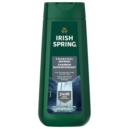 Product image of Irish Spring Men's Body Wash Shower Gel Charcoal Refresh 20 fl oz 20 fl oz Pack of 4