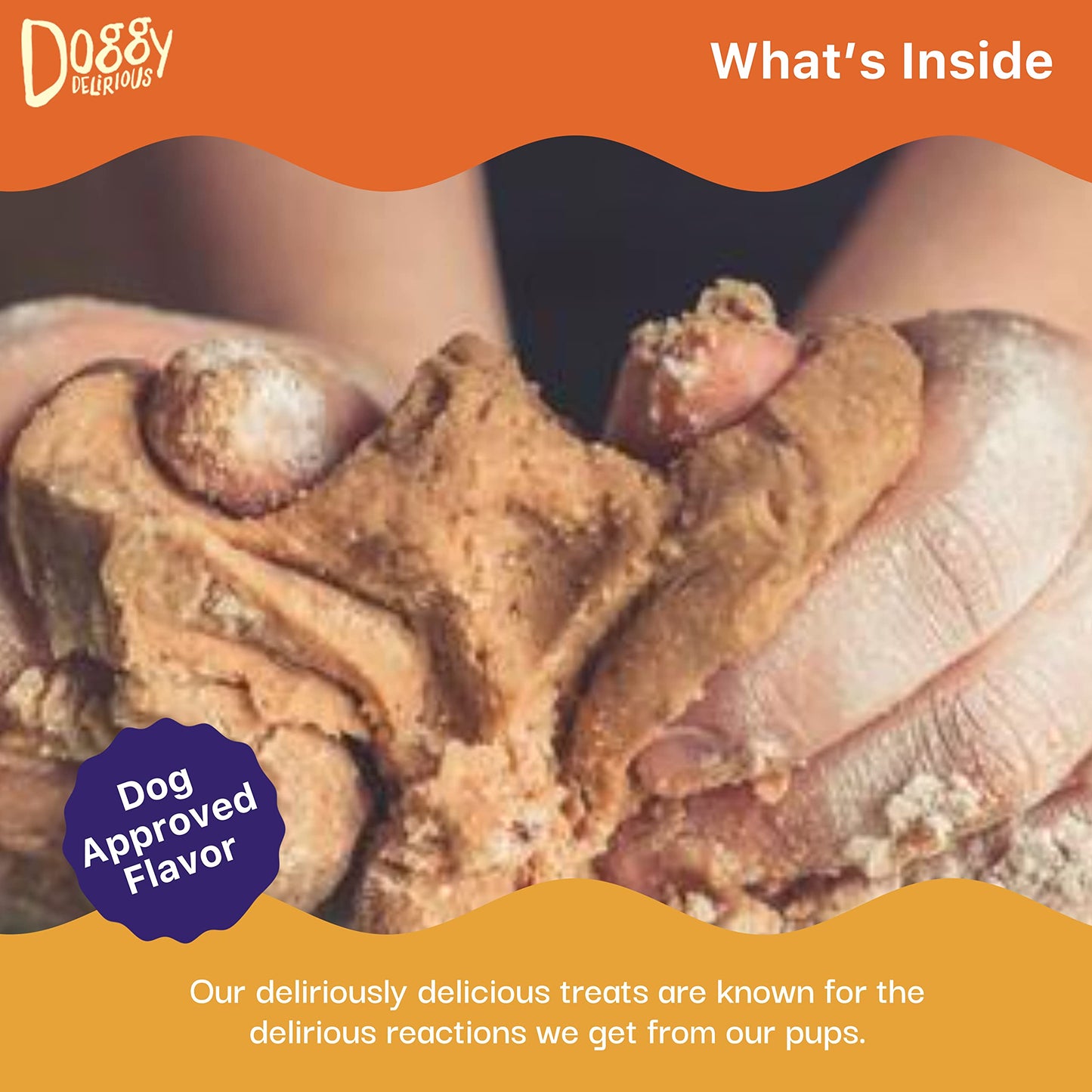 Product image of Doggy Delirious Dog Treats Crunchy BBQ Maple Bacon Flavor All Ages Bones Snacks Human-Grade 16 oz 16 oz Pack