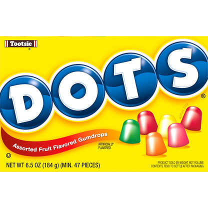 Product image of Tootsie Roll DOTS Assorted Fruit Flavored Gumdrops Candy Theater Box 6.5 oz 6.5 oz Pack of 4