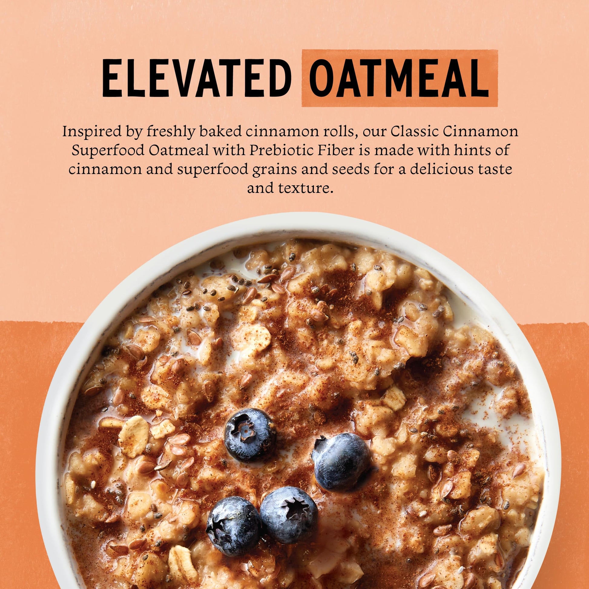 Product image of Purely Elizabeth Classic Cinnamon Superfood Oatmeal Prebiotic Fiber Gluten Free and Non-GMO 9.12 oz 9.12 oz
