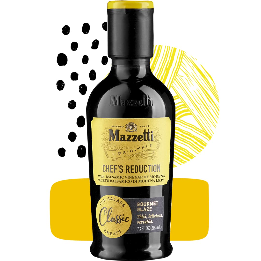 Product image of Mazzetti Balsamic Vinegar Glaze Classic Modena PGI Thick and Rich Perfect for Salads Meats Vegetables Bottle