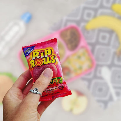 Product image of Sweetzo Rip Rolls Sugar Coated Strawberry Candies Assorted Fruit Flavor Fat Free Red Licorice Candy Sour