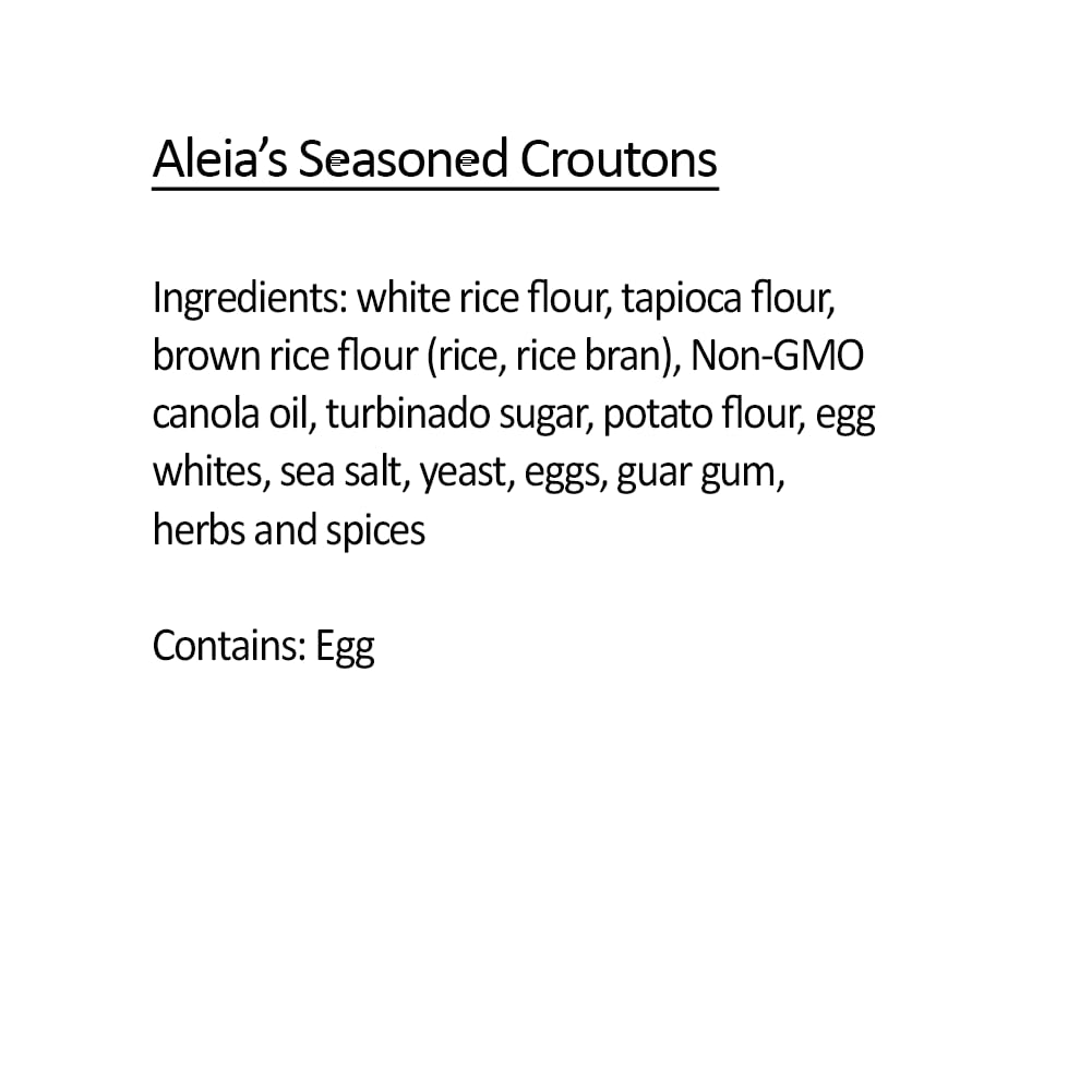 Product image of ALEIAS BEST. TASTE. EVER. Gluten Free Seasoned Croutons Crunchy Topping for Salads and Soups Dairy Free Soy