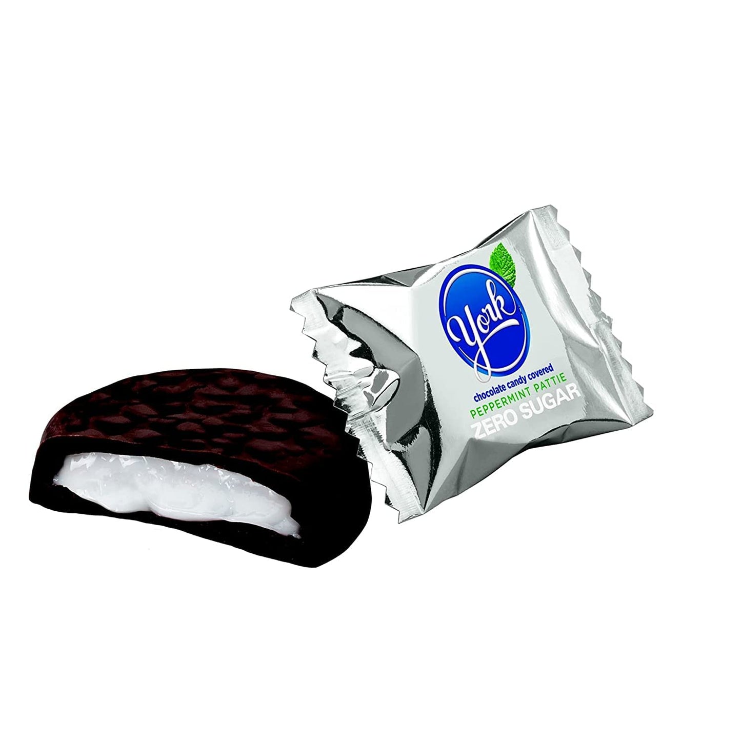 Product image of YORK Zero Sugar Chocolate Peppermint Patties Candy Individually Wrapped Aspartame Free Bag 5.1 oz 5.1 oz