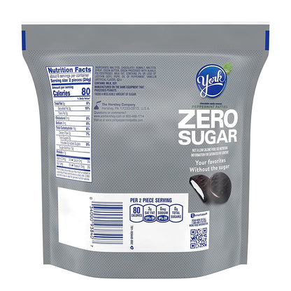 Product image of YORK Zero Sugar Chocolate Peppermint Patties Candy Individually Wrapped Aspartame Free Bag 5.1 oz 5.1 oz