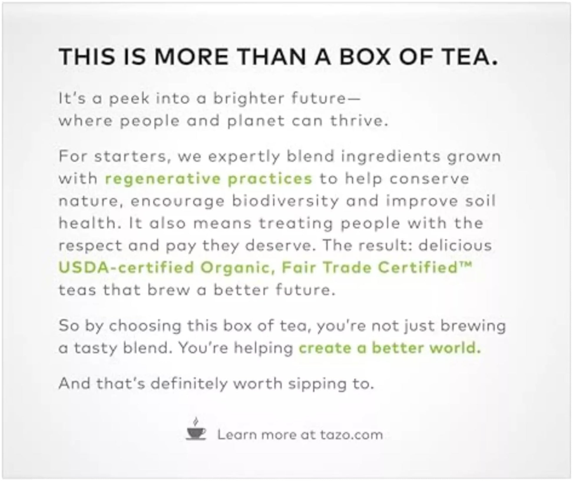 Product image of TAZO Tea Bags Green Tea Regenerative Organic Zen Tea 2.7 oz 36 ct 2.7 oz 36 Count