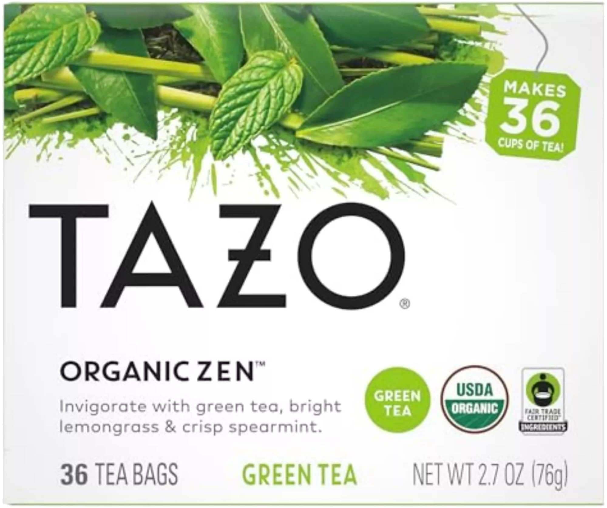 Product image of TAZO Tea Bags Green Tea Regenerative Organic Zen Tea 2.7 oz 36 ct 2.7 oz 36 Count