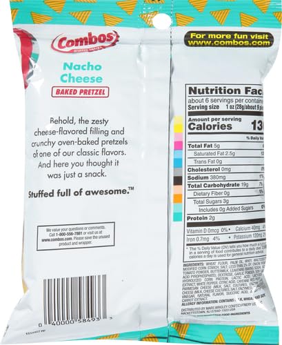Product image of Combos Pretzel Snack Mix Nacho Cheese Flavor Baked 6.3 oz 6.3 oz