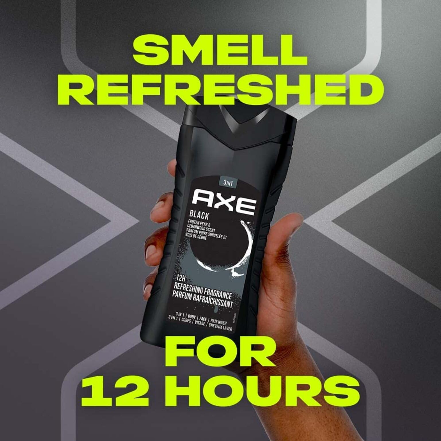 Product image of AXE Black Frozen Pear and Cedarwood Scent 3-in-1 Body Wash Face Wash Hair Wash 8.4 fl oz 8.4 fl oz